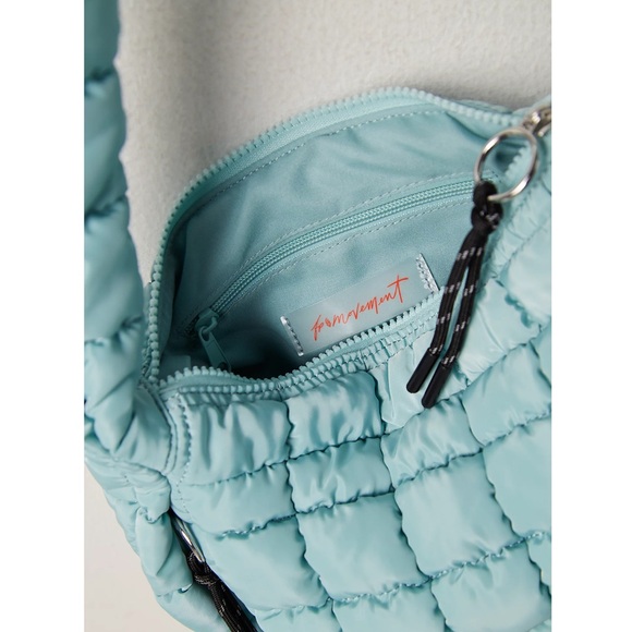 NWT Sterling Blue Free People Movement Quilted Sling Bag - Picture 3 of 8
